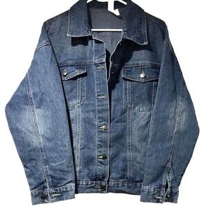 Men's Adult Jean Denim Jacket Enza Medium Cotton Coat Outerwear Relaxed Unisex
